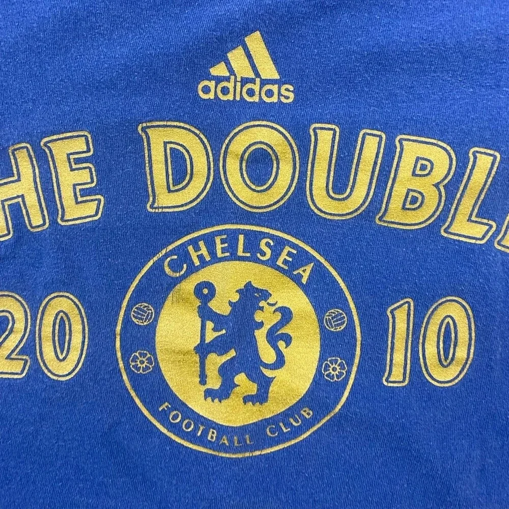Chelsea Football Club 2010 The Double Champions Adidas Premier League T-Shirt M